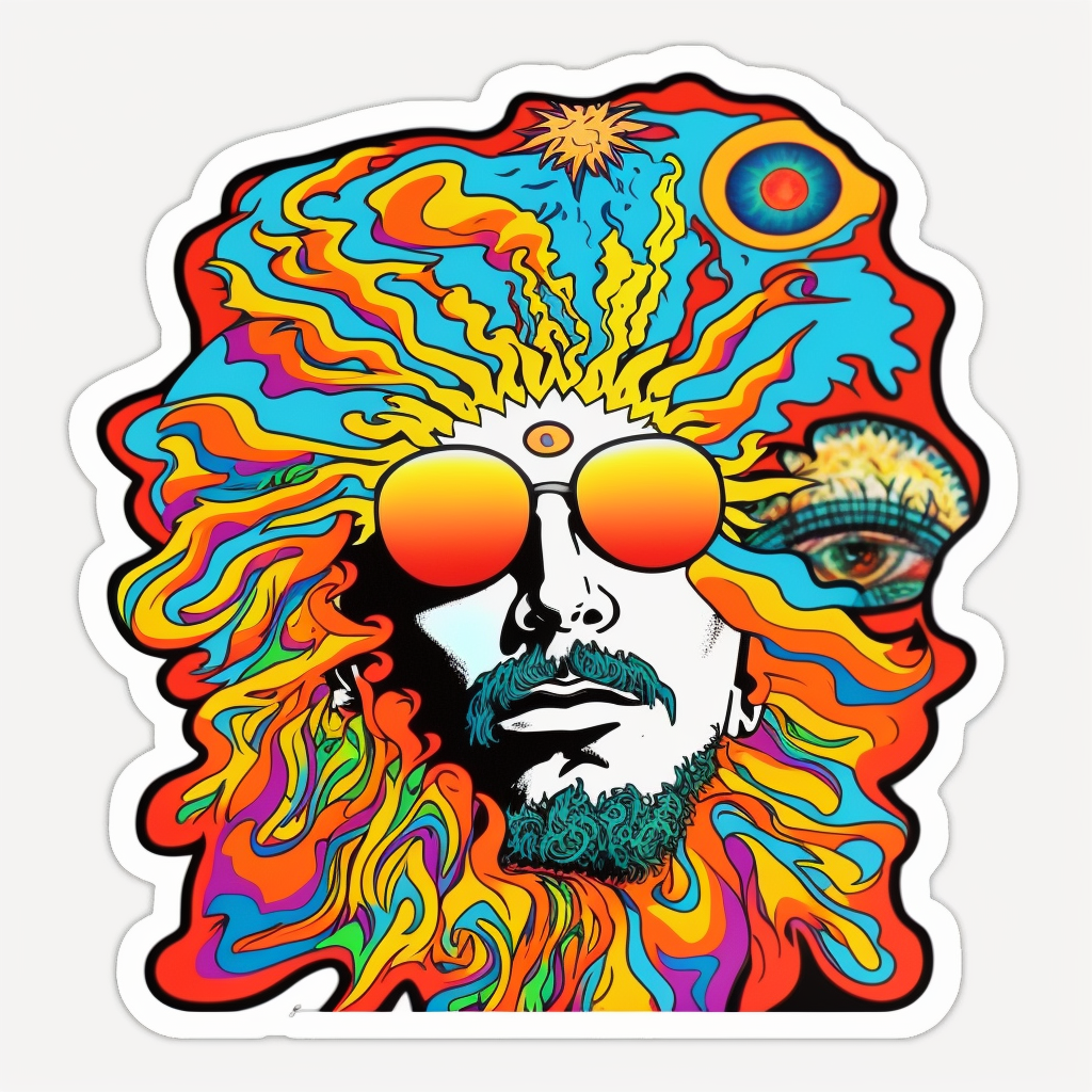 Blue Summer III Sticker (Large)