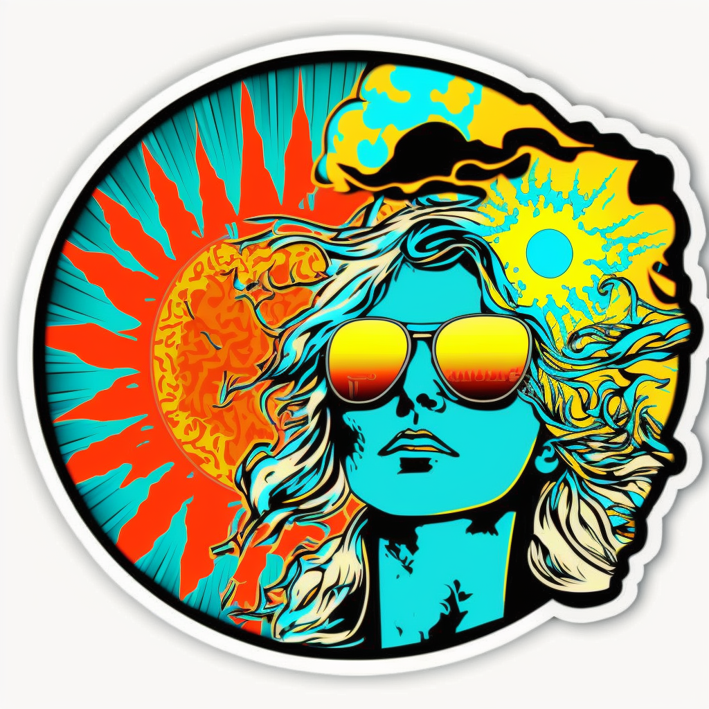 Blue Summer Sticker (Large)