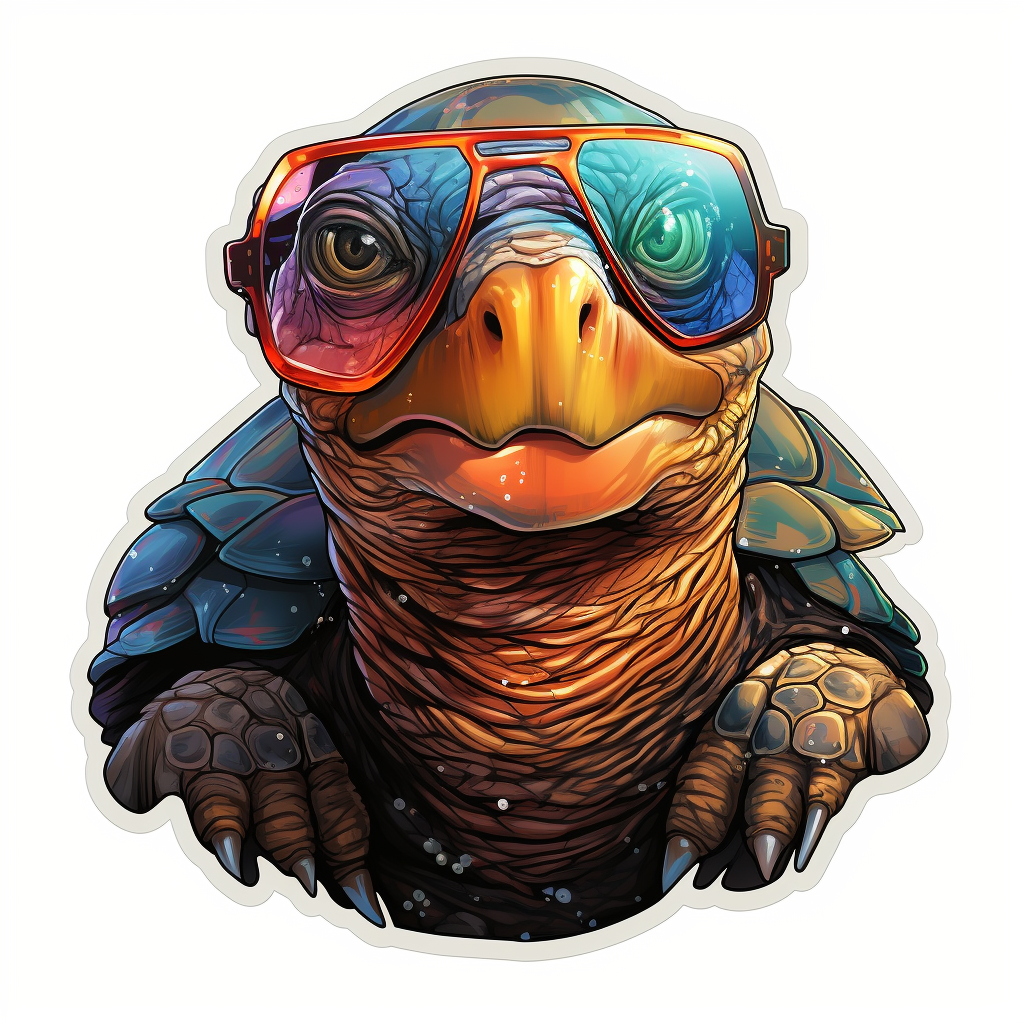 Fear and Loathing Loggerhead Turtle Sticker (Large)