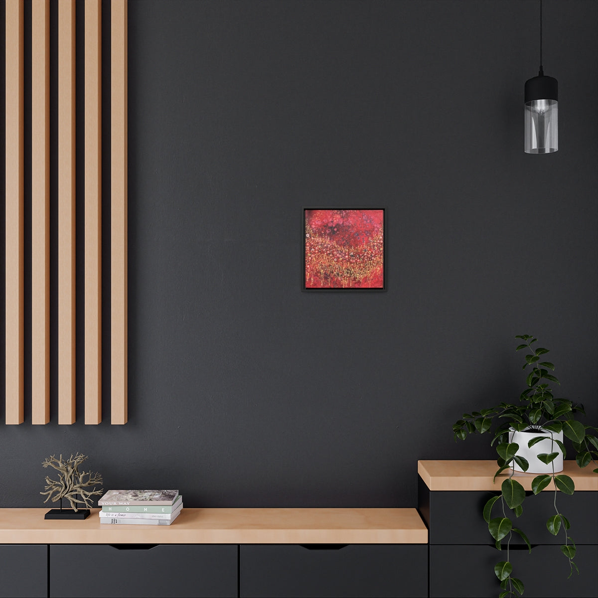 One More Red Nightmare Original Print Gallery Canvas Wraps, Square Frame