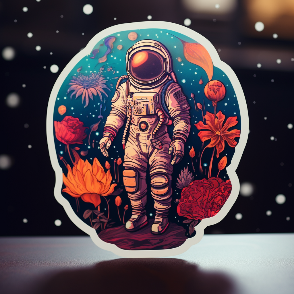When Astronauts Dream Sticker (Large)