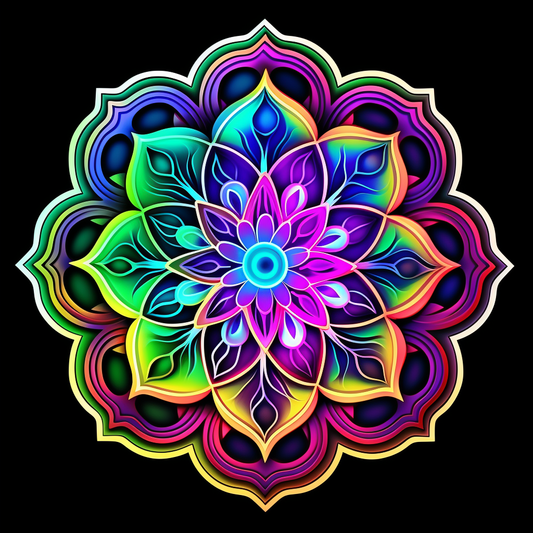 Mandala Flower Wellness Sticker (Large)