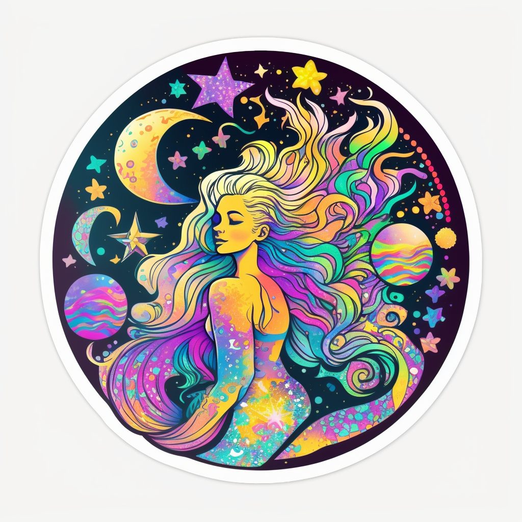 Midnight Mermaid Sticker (Large)