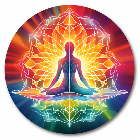 Yoga-Lotus Wellness Sticker (Large)