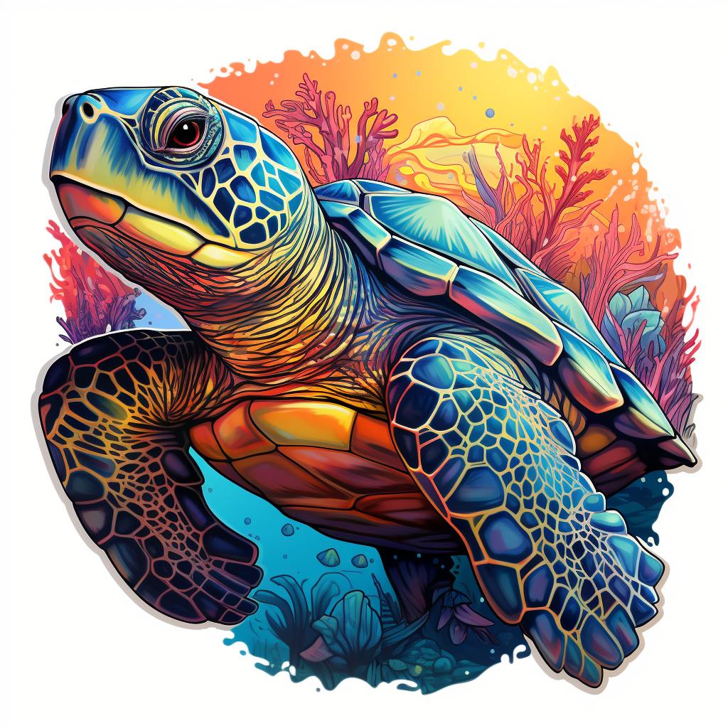 Sea Turtle Sticker (Large)