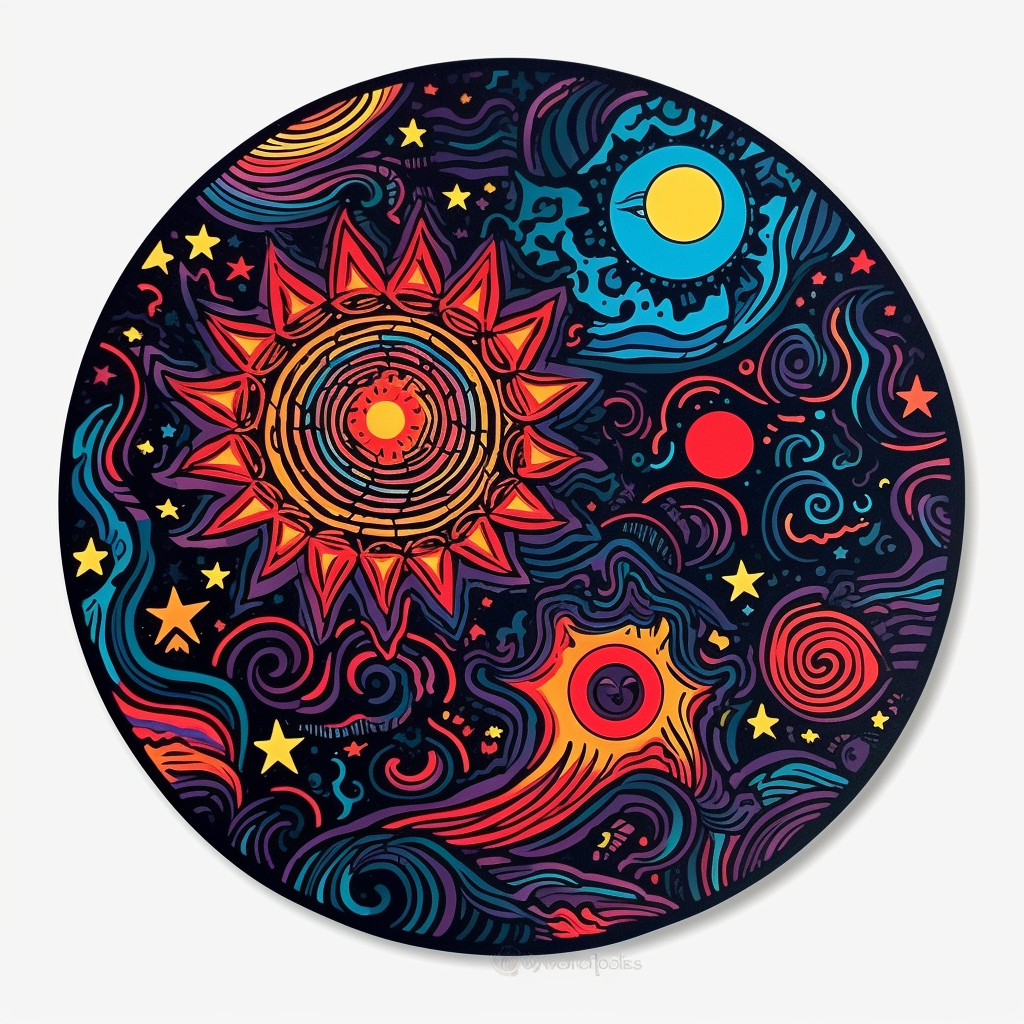 Abstract Astronomy Sticker (Large)